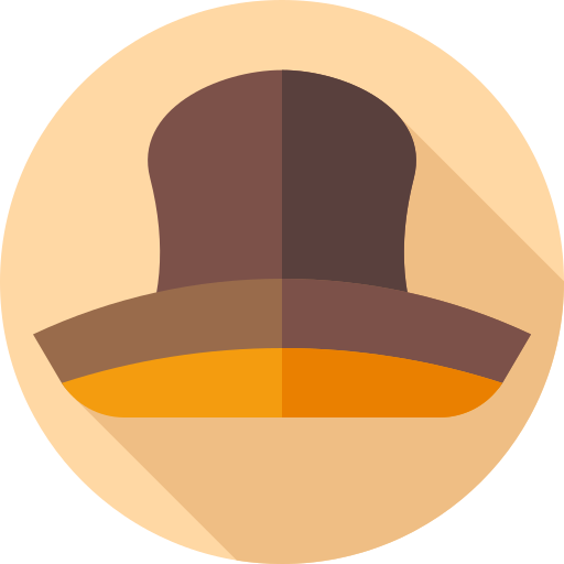 chapeau Flat Circular Flat Icône