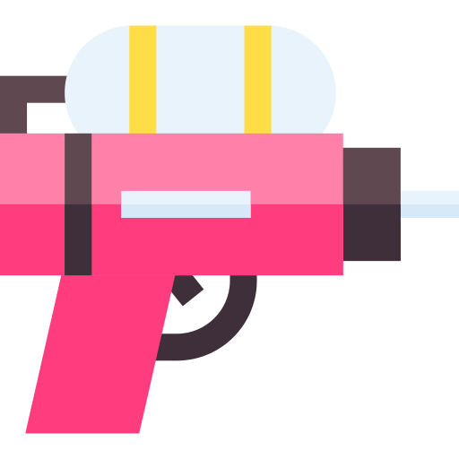 Water gun Basic Straight Flat icon