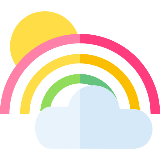 Rainbow Basic Straight Flat icon