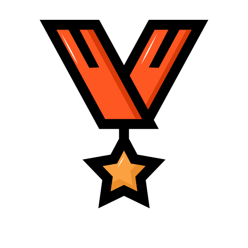 Star medal Generic Outline Color icon