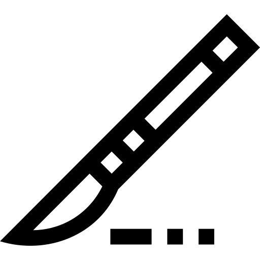 scalpel Basic Straight Lineal Icône