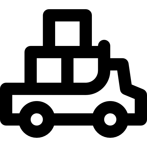 Delivery truck Basic Black Outline icon