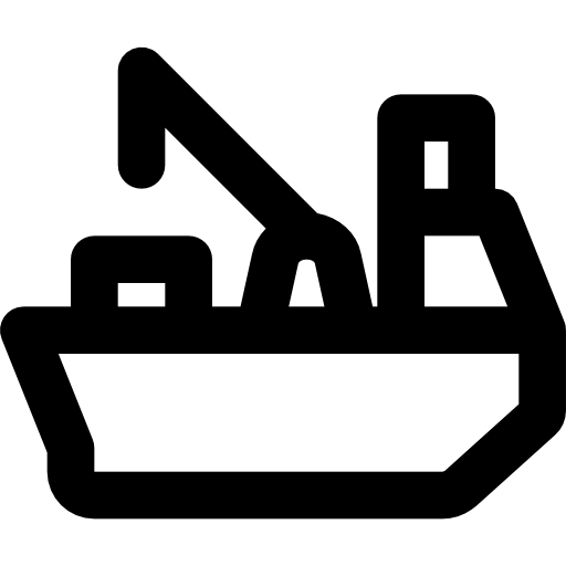 nave da carico Basic Black Outline icona