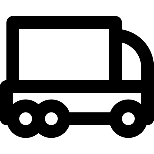 camion delle consegne Basic Black Outline icona