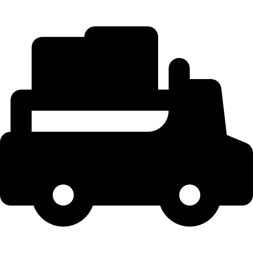 caminhão de entrega Basic Black Solid Ícone