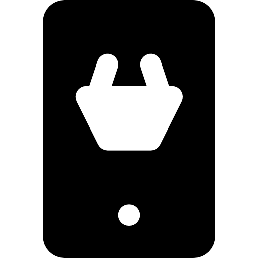 teléfono inteligente Basic Black Solid icono