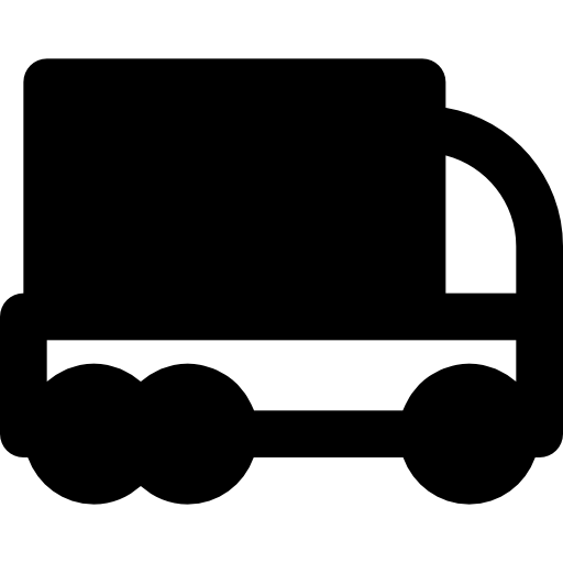 camion de livraison Basic Black Solid Icône