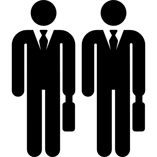 Businessmen Pictograms Fill icon