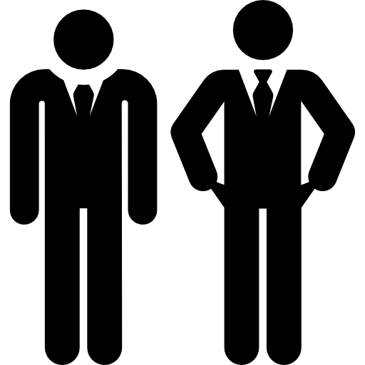 les hommes d'affaires Pictograms Fill Icône