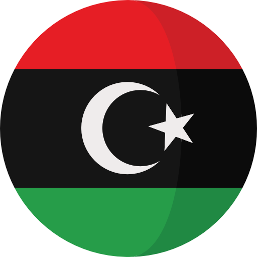 libië Roundicons Circle flat icoon
