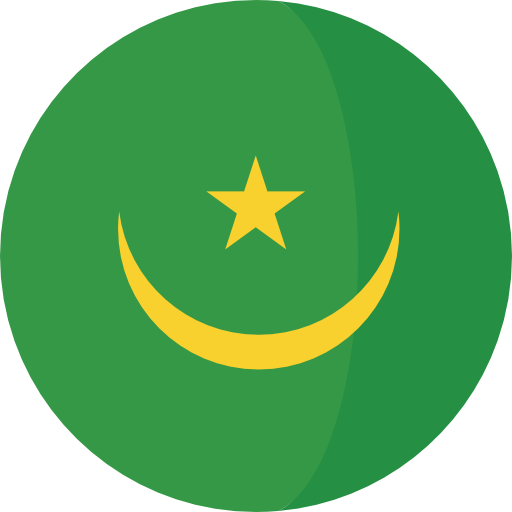 Mauritania Roundicons Circle flat icon