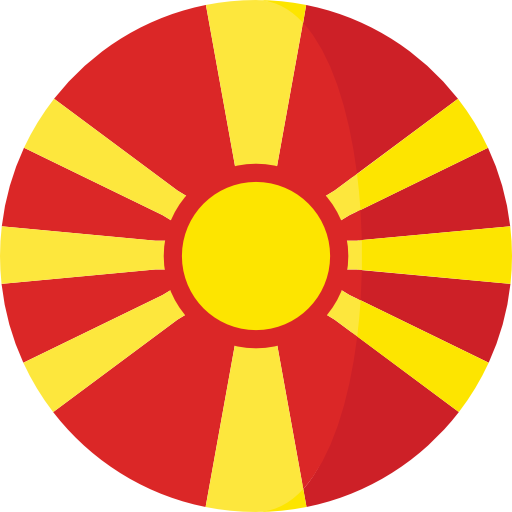 republiek macedonië Roundicons Circle flat icoon
