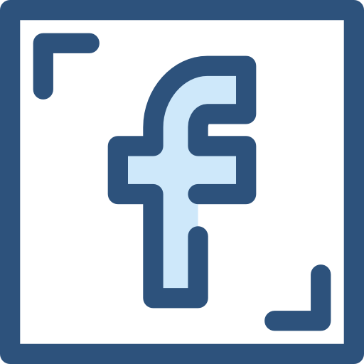 facebook Monochrome Blue icona
