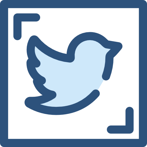 Twitter Monochrome Blue icon