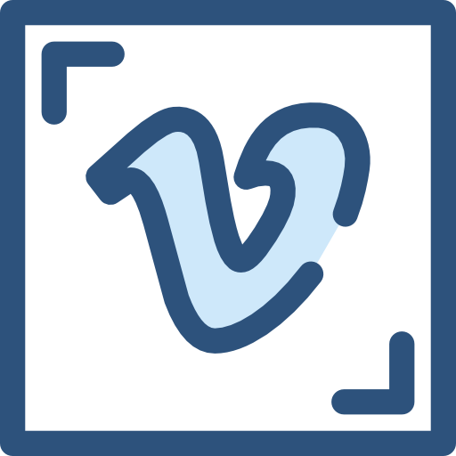 vimeo Monochrome Blue ikona