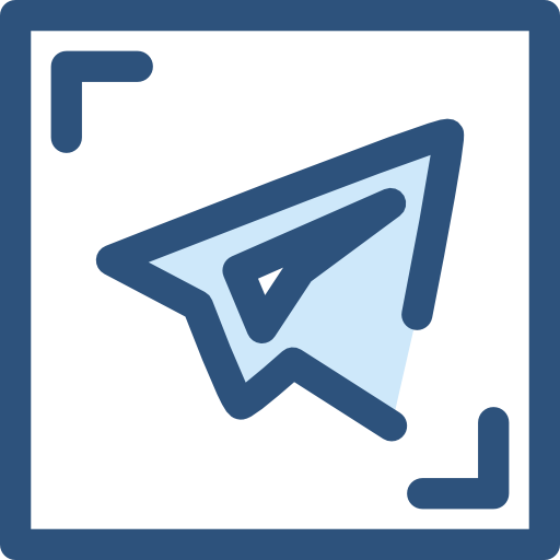 telegrama Monochrome Blue Ícone