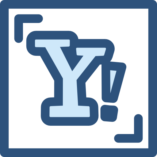 yahoo Monochrome Blue Icône
