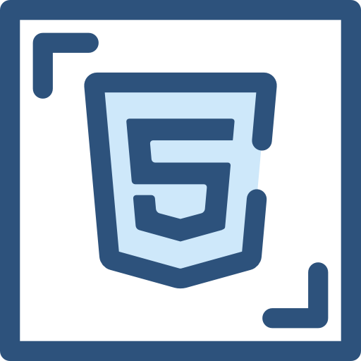 html5 Monochrome Blue icoon