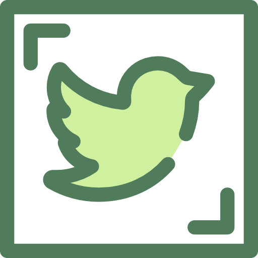 twitter Monochrome Green icon