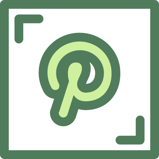 pinterest Monochrome Green icona