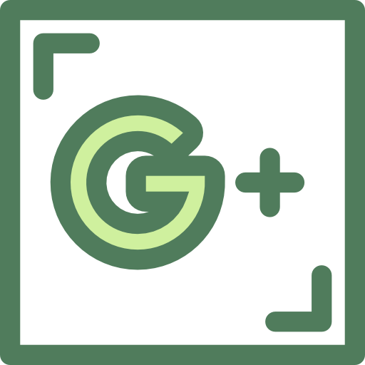 google plus Monochrome Green icona