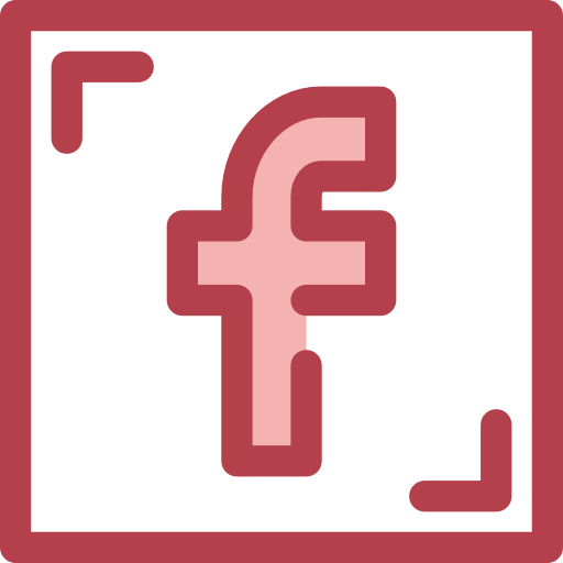 フェイスブック Monochrome Red icon