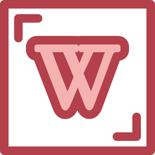 wikipedia Monochrome Red icon