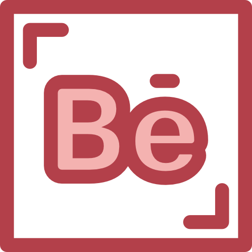 behance Monochrome Red icon