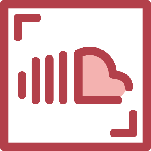 soundcloud Monochrome Red icon