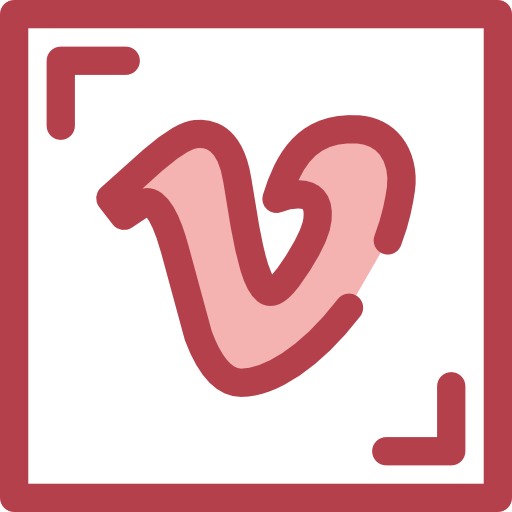 vimeo Monochrome Red icono