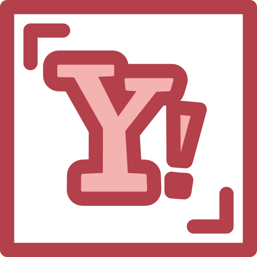 yahoo Monochrome Red icona