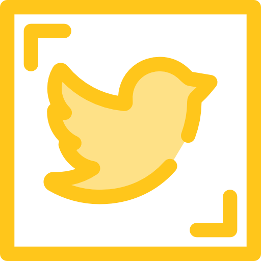 twitter Monochrome Yellow icon