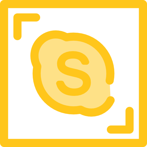 Skype Monochrome Yellow icon