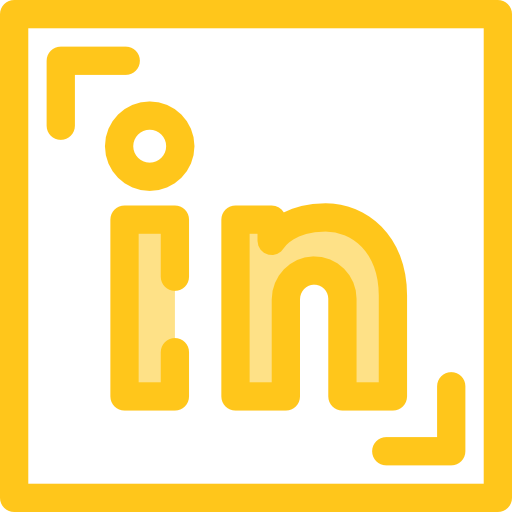 Linkedin Monochrome Yellow icon