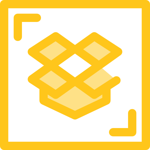 dropbox Monochrome Yellow иконка