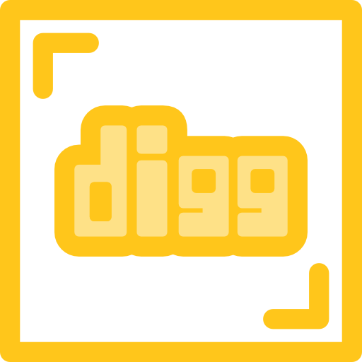 digg Monochrome Yellow icon
