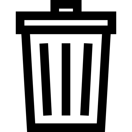 Garbage bin Basic Straight Lineal icon