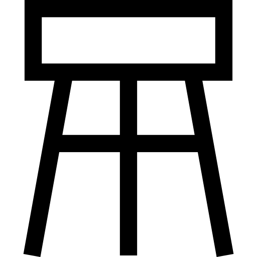 houten stoel Basic Straight Lineal icoon
