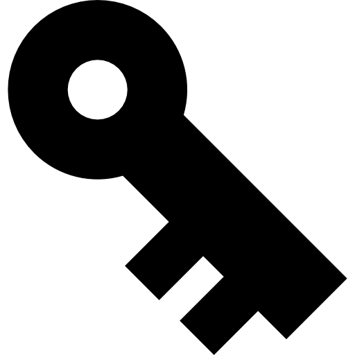 chiave della porta Basic Straight Filled icona