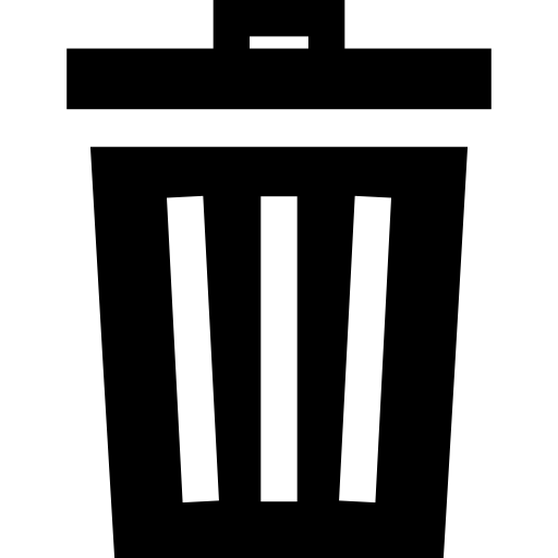 Garbage bin Basic Straight Filled icon