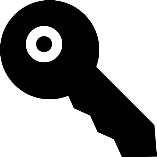 llave maestra Basic Straight Filled icono