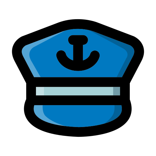 Captain cap Generic Outline Color icon