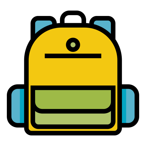 sac d'école Generic Outline Color Icône