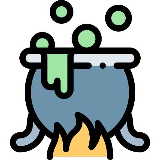 Cauldron Detailed Rounded Lineal color icon