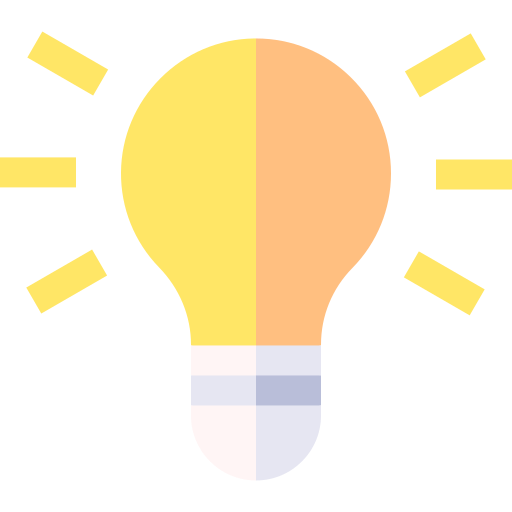 Light bulb Basic Straight Flat icon