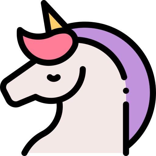 unicornio Detailed Rounded Lineal color icono