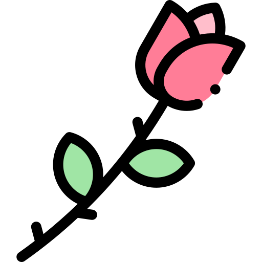 薔薇 Detailed Rounded Lineal color icon