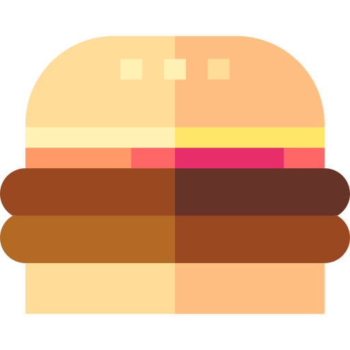 hamburguer Basic Straight Flat Ícone
