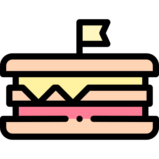 sandwich Detailed Rounded Lineal color icon