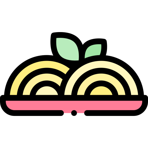 Noodles Detailed Rounded Lineal color icon